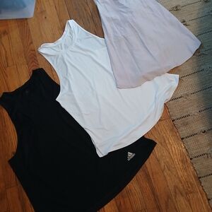 Adidas Women's Black and White Tank Tops Trio